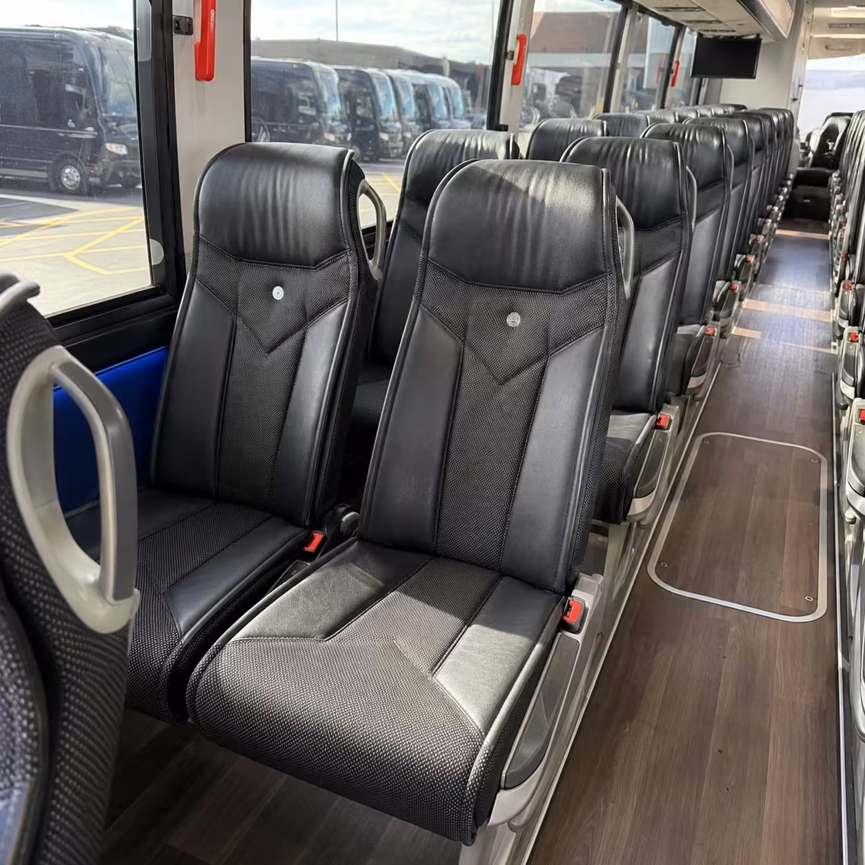 56 passenger charter bus interior