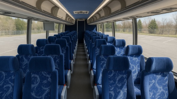 56 passenger charter bus interior corona