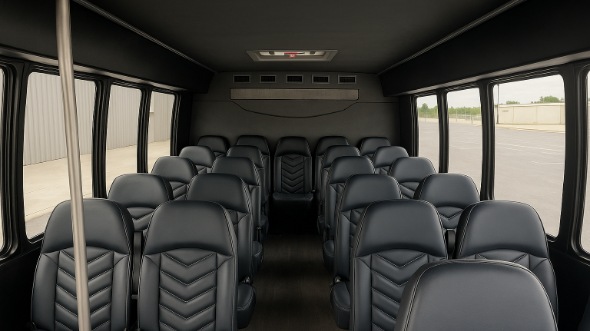 perris 30 passenger minibus inside